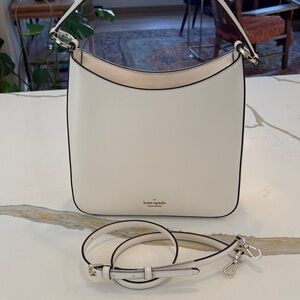 Kate Spade Saffiano Leather Shoulder Bag in White.